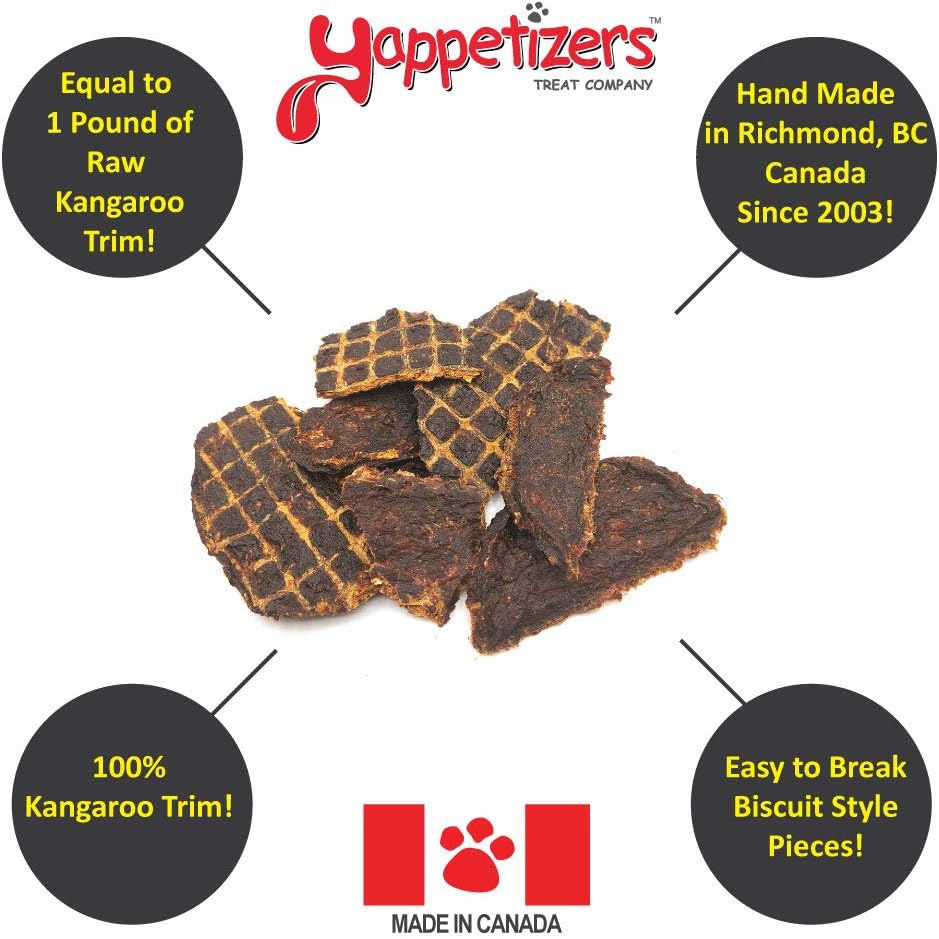 Yappetizers Treat Company kangaroo meat Dehydrated Dog Treat - 3oz