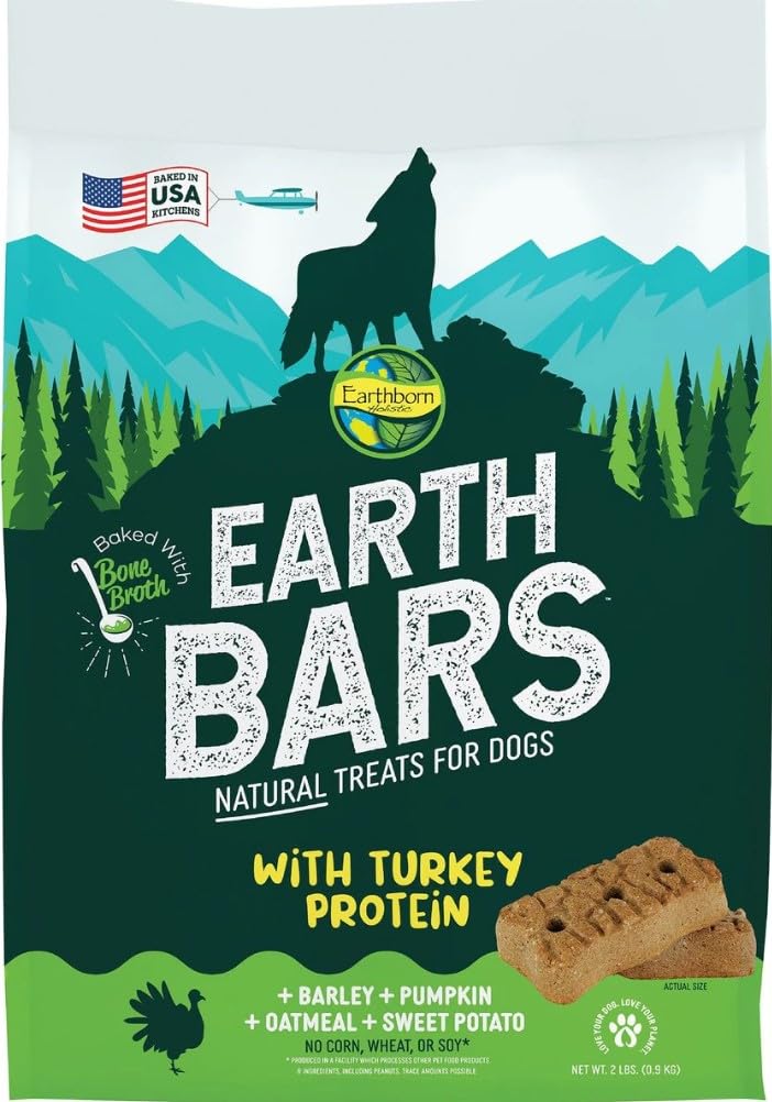 Earthborn Holistic EarthBars Turkey Protein Recipe Medium Natural Dog Treats - 2 lbs