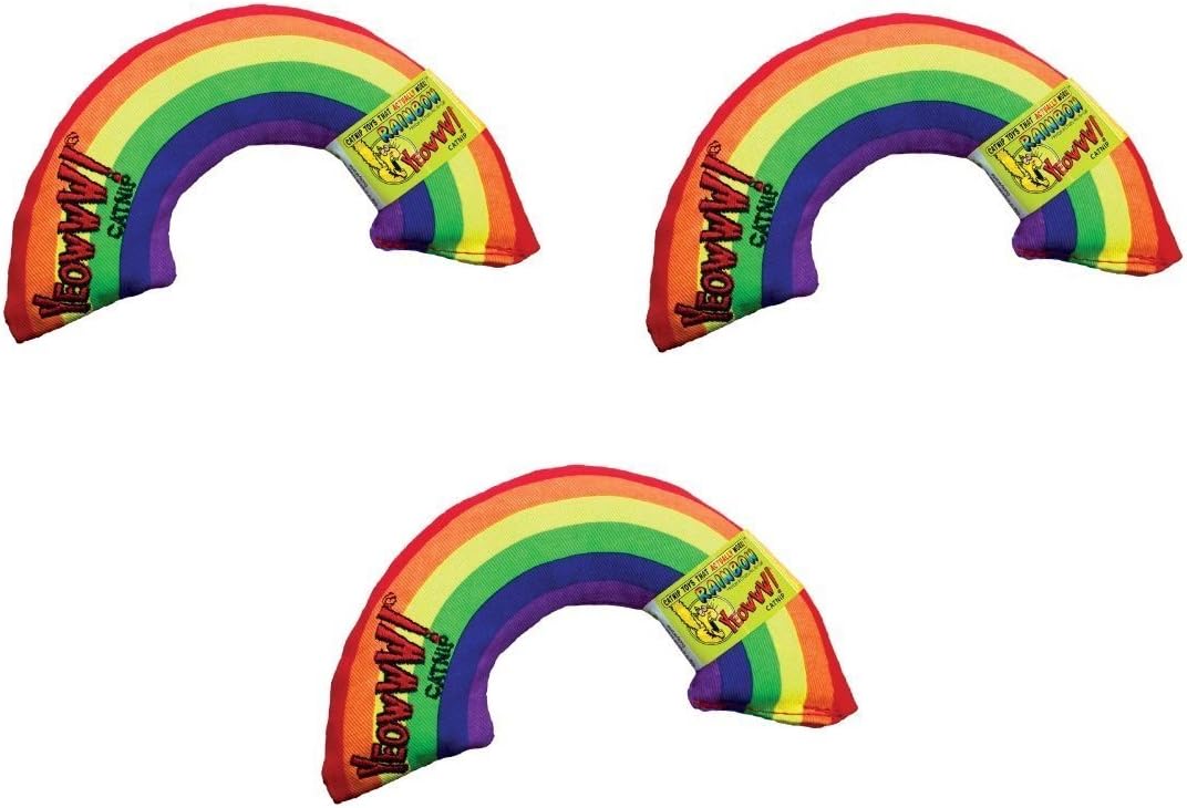 Yeowww! 100% Organic Catnip Rainbow Toy, 3 Pack