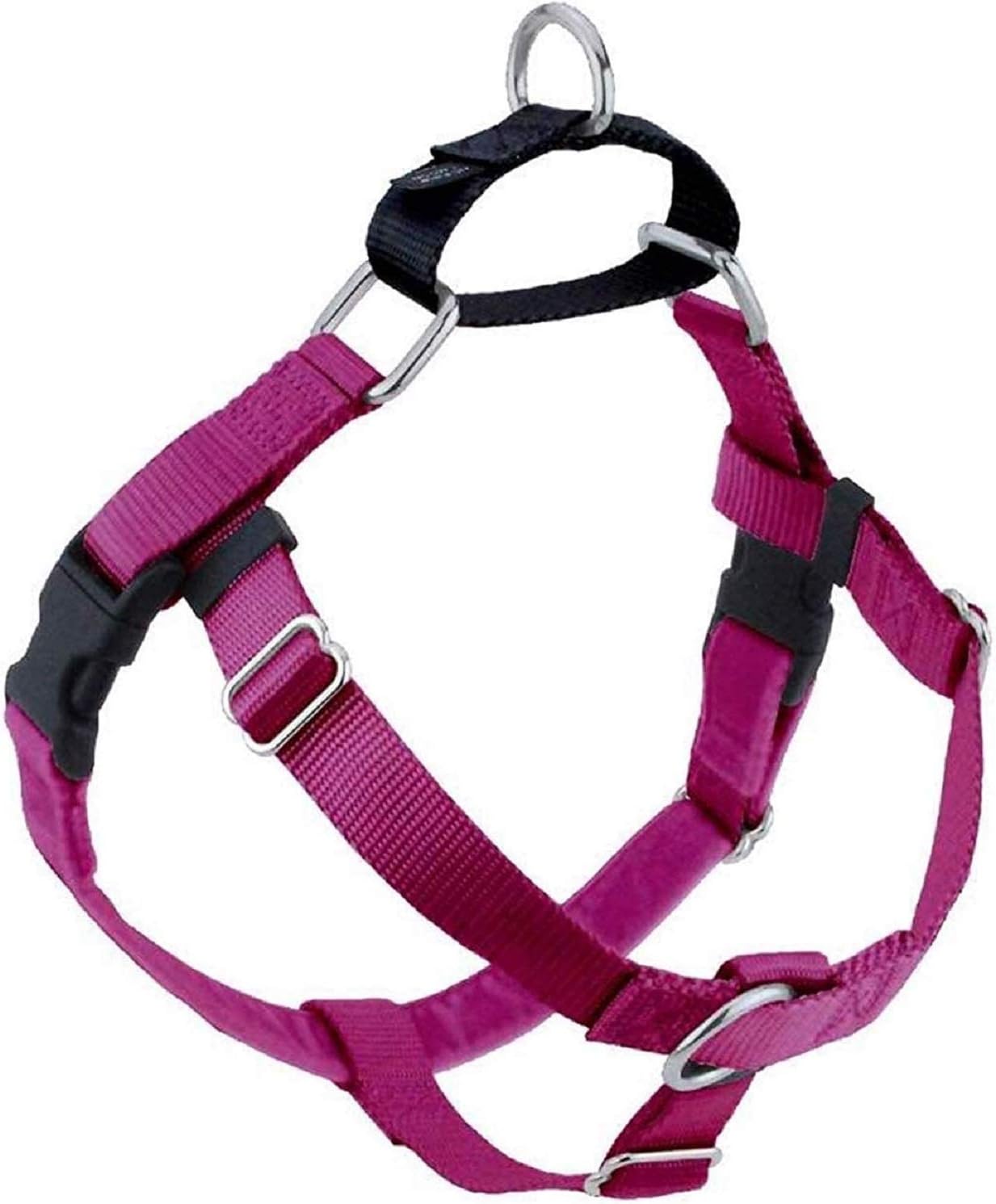 2 Hounds Design Freedom No Pull Dog Harness Small Raspberry