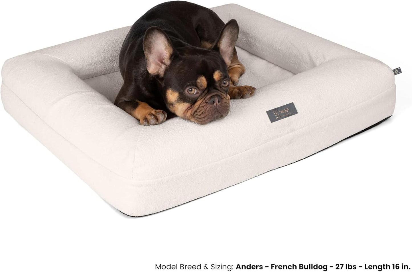Nandog Pet Gear Memory Foam Orthopedic Ivory Dog Bed - Medium