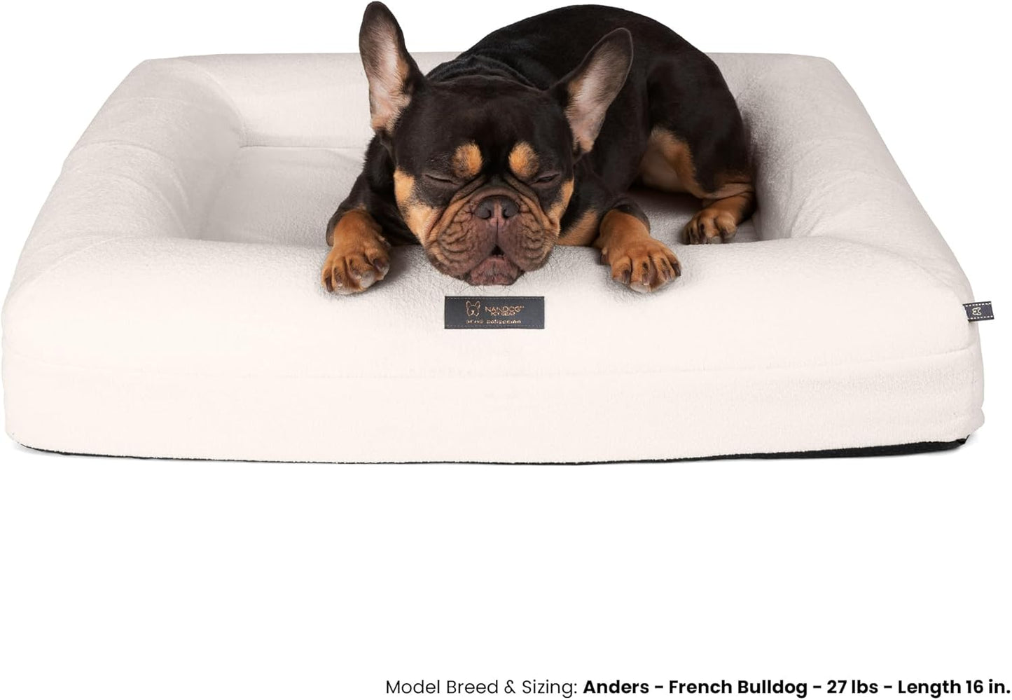 Nandog Pet Gear Memory Foam Orthopedic Ivory Dog Bed - Medium