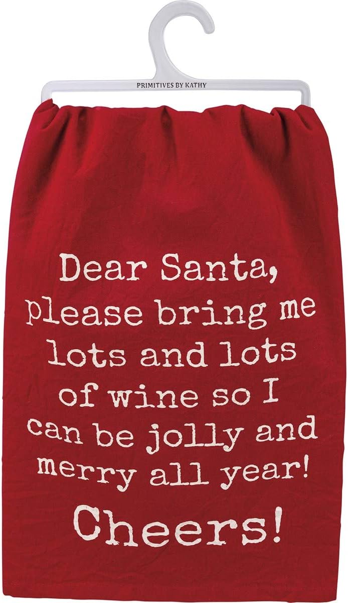 Primitives by Kathy Kitchen Dish Towel - 109979 Dear Santa Please Bring Me