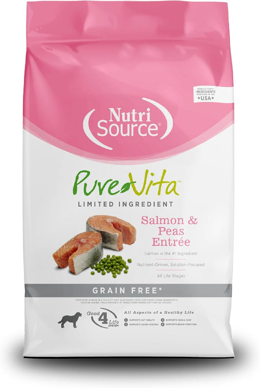 NutriSource PureVita Grain Free Salmon & Peas Entree Dry Dog Food - 5 lbs