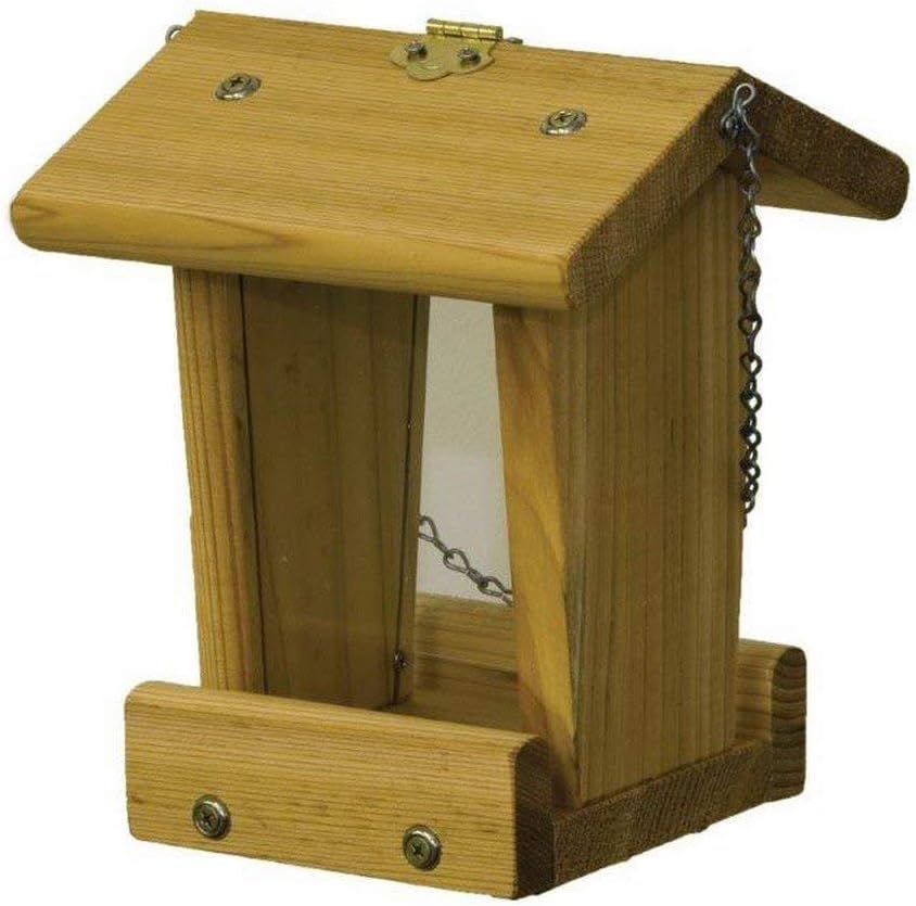 Stovall Cedar Mini Mixed Seed Hanging Hopper Bird Feeder