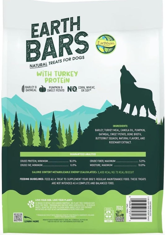 Earthborn Holistic EarthBars Turkey Protein Recipe Medium Natural Dog Treats - 2 lbs