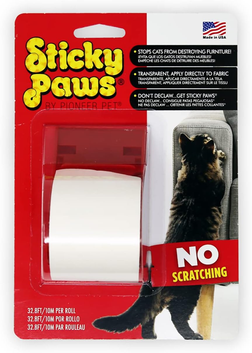 Sticky Paws on a Roll Stop Cats Destroying Furniture Anti Scratch Training