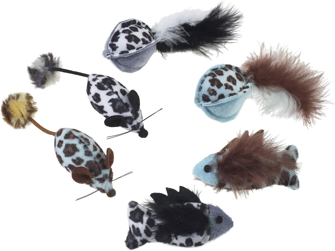 Spot Spotnips Rattle with Catnip - Animal Print (2 pack)