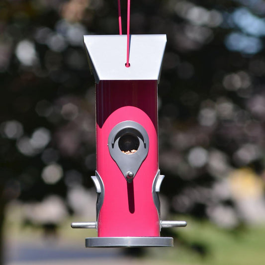 Heath Outdoor Products Cotton Candy Bird Feeder 4 Feeding Ports W/ Rain Guards - Pink/Gray (13.75")