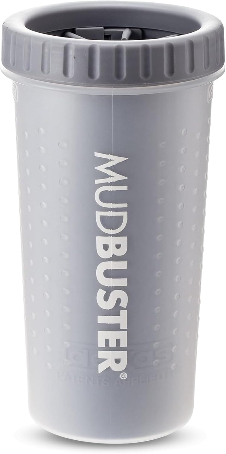 Dexas MudBuster Portable Dog Paw Cleaner - Large Gray
