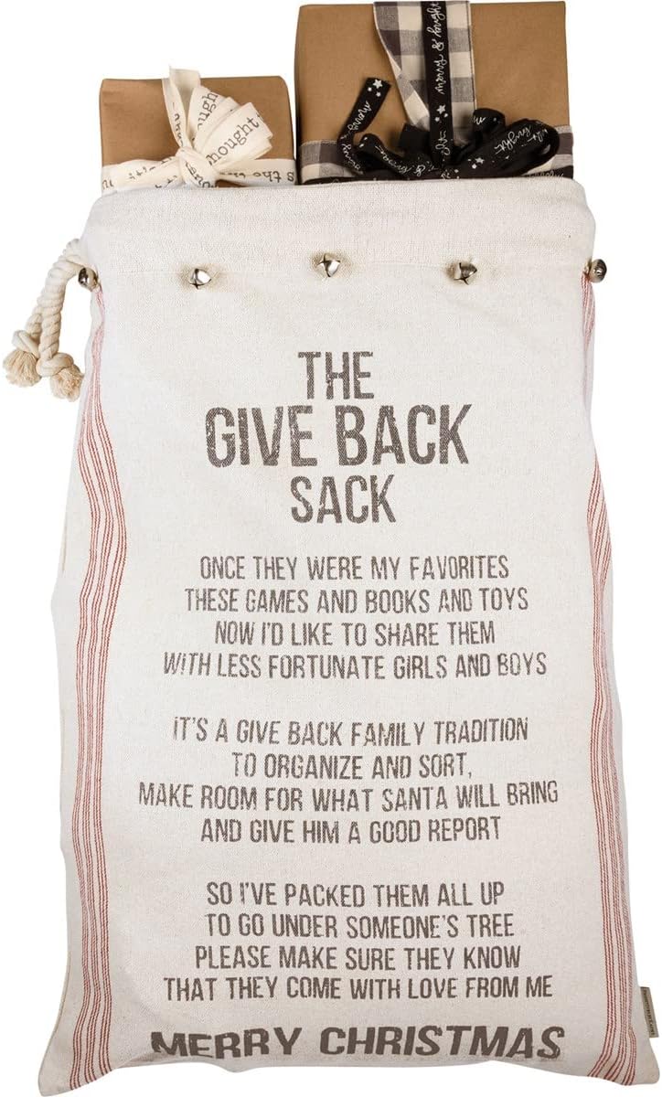 Primitives by Kathy The Give Back Sack Merry Christmas Santa Sack
