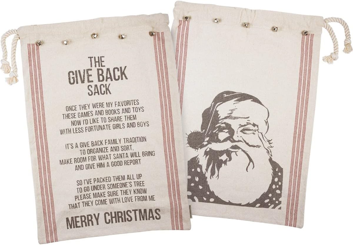 Primitives by Kathy The Give Back Sack Merry Christmas Santa Sack