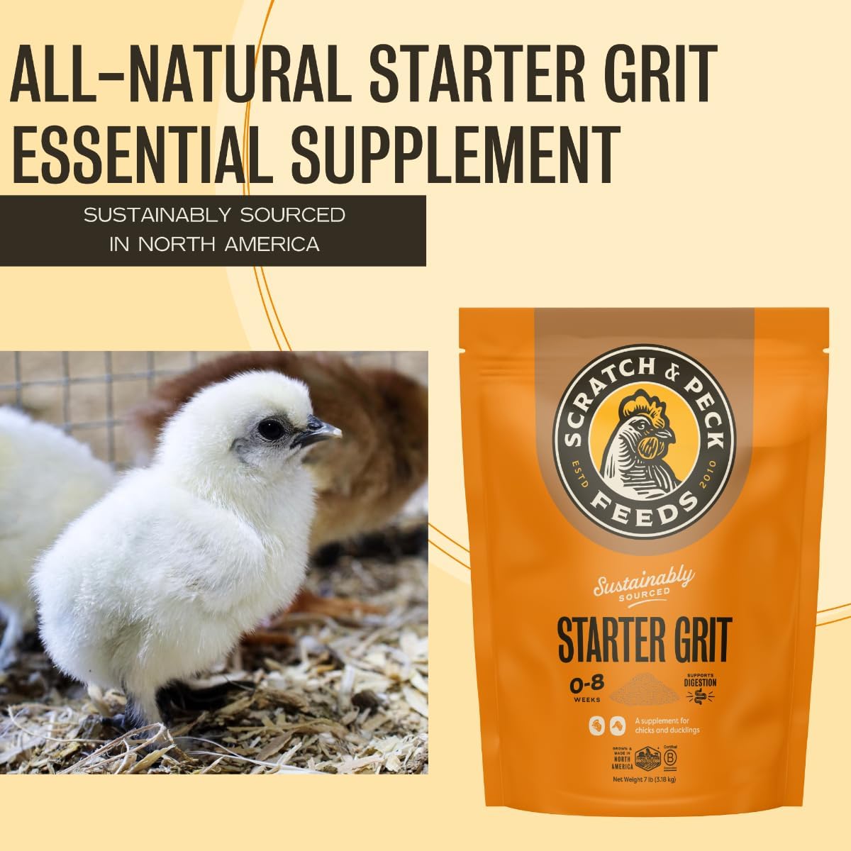 Scratch and Peck Feeds Cluckin Good Starter Grit for Chicks and Ducklings - 7 lbs