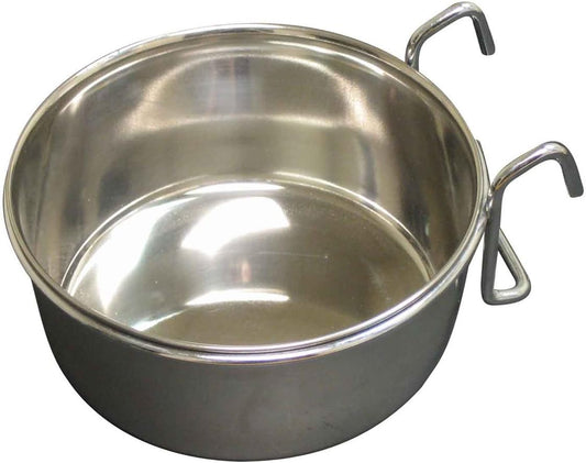 QT Dog Stainless Steel Pet Bowl Coop Cup with Hook - 30 oz