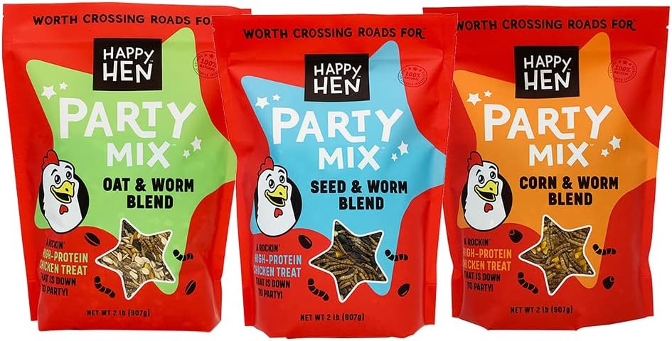 Happy Hen Treats Party Mix Oat and Mealworm - 2 Pound