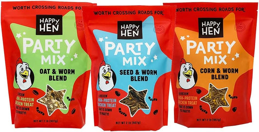 Happy Hen Treats Party Mix Oat and Mealworm - 2 Pound