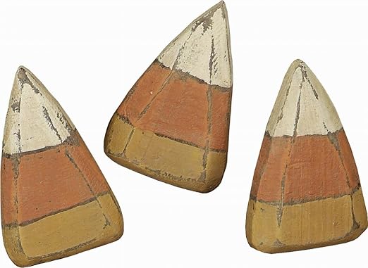 Primitivest By Kathy Wooden Candy Corn 3" Tall - Set of 6