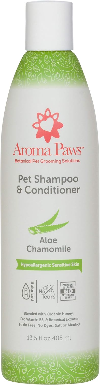 Aroma Paws Dog Shampoo, Hypoallergenic Aloe Chamomile, 13.5oz