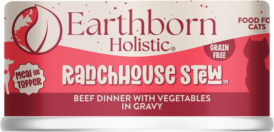 Earthborn Holistic RanchHouse Stew Grain-Free Moist Canned Cat Food - (5.5 oz) Pack of 24