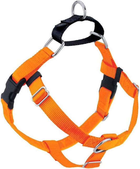 2 Hounds Design Freedom No Pull Dog Harness Neon Orange, Large