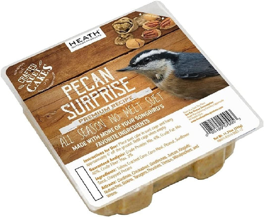 Heath Outdoor Products DDC5-12, Premium Crafted Suet Cakes, Pecan Surprise, 11.75 Oz 12Pk