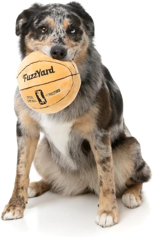 FuzzYard Basketball Squeaky Plush - Dog Toy