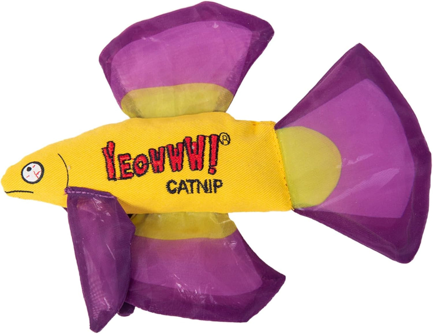 Yeowww! Mo Betta Fish Catnip Filled Cat Toy - Purple