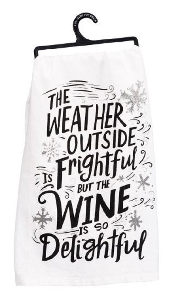 Primitives by Kathy Winter Holiday Dish Towel (Wine Delightful)