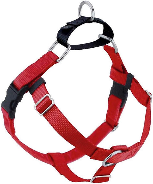 2 Hounds Design Freedom No Pull Dog Harness 5/8" SM Red