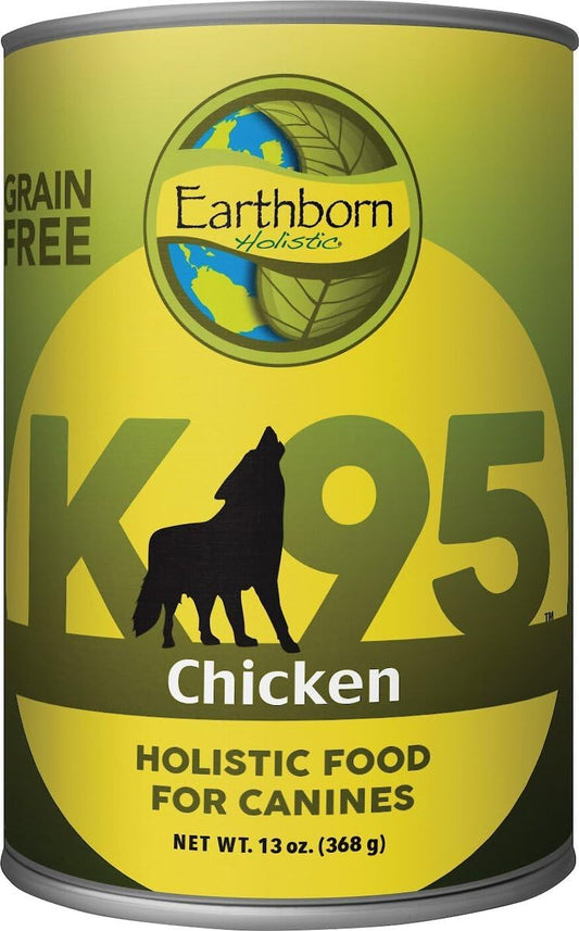 Earthborn Holistic K95 Chicken Recipe Grain-Free Canned Moist Dog Food (13 oz) Pack of 12