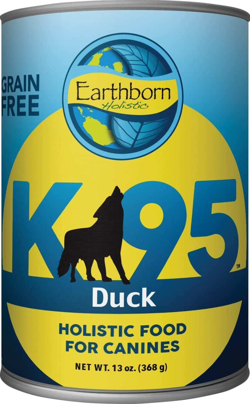 Earthborn Holistic K95 Duck Recipe Grain-Free Canned Moist Dog Food (13 oz) Pack of 12
