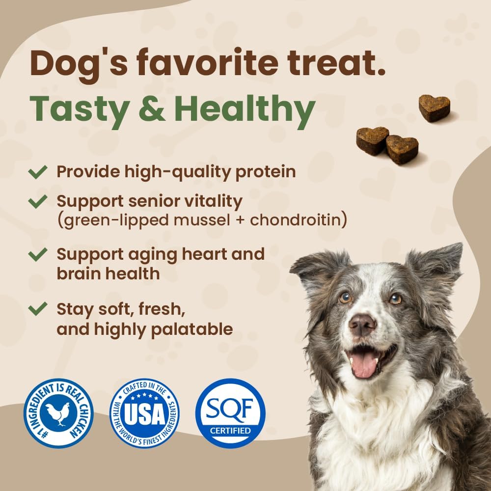 Get Naked Biteables Senior Health Soft Dog Treats, Real Chicken Treat for Toothless Dogs, 6oz