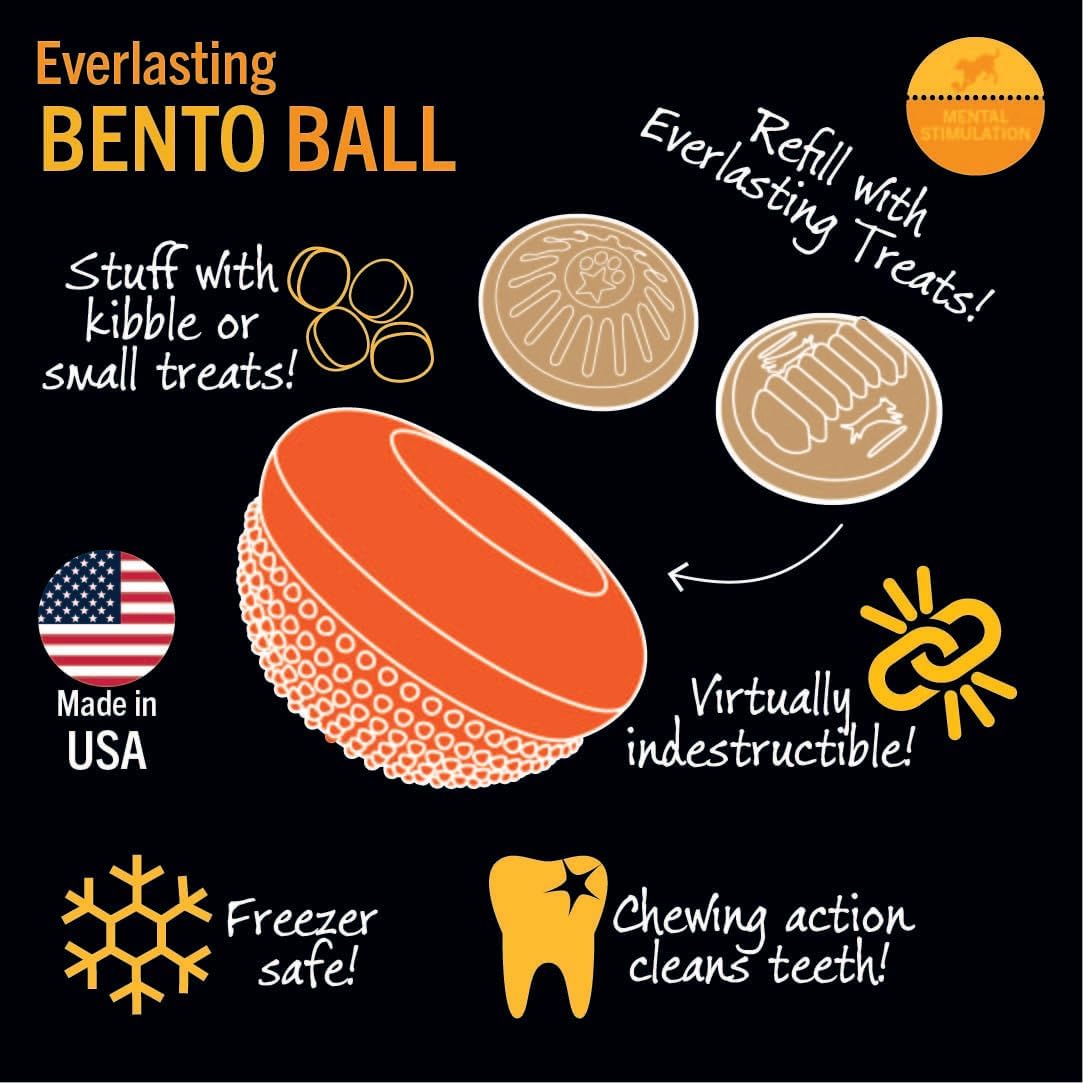 Starmark Everlasting Treat Bento Ball Tough Dog Stimulated Toy - Medium(under 40 pounds)