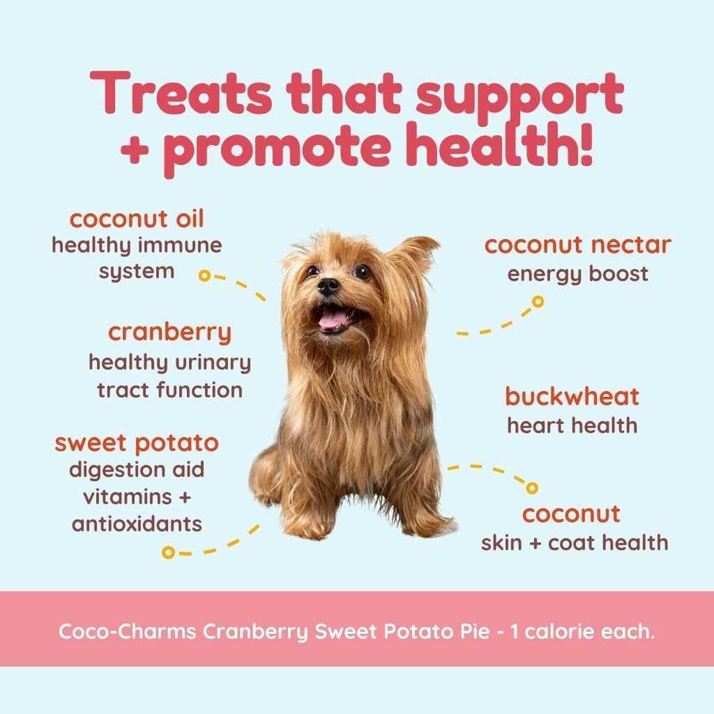 Coco Therapy Cranberry Sweet Potato Coco-Charms Dog Training Treats