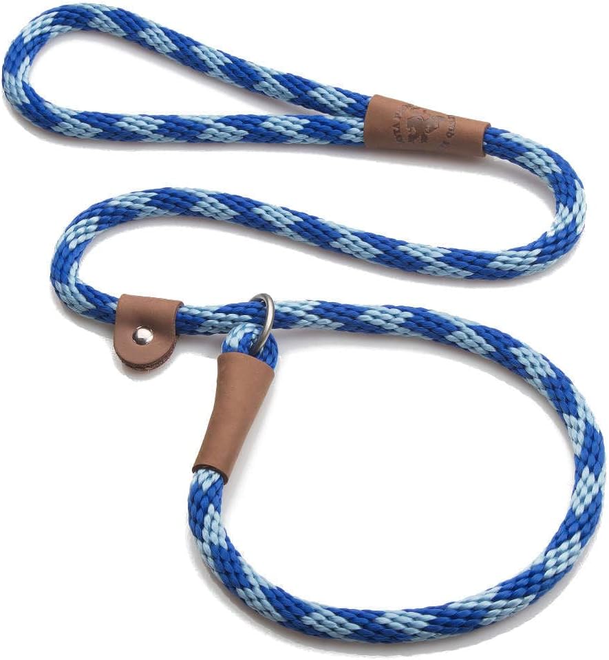Mendota Pet Slip Leash - Dog Lead and Collar Combo - Made in The USA - Starbright, 1/2 in x 6 ft - for Large Breeds