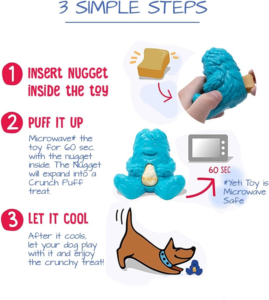 Yeti Dog Chew Puff / Play Hangry Yeti Play Dog Toy - Yak Orange