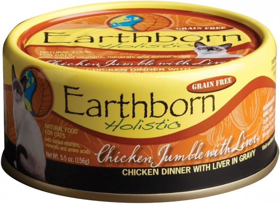 Earthborn Holistic Chicken And Liver Jumble Grain-Free Moist Canned Cat Food - (5.5 oz) Pack of 24