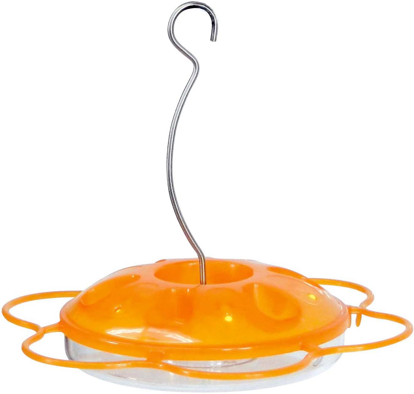 More Birds Oriole Feeder, Six Feeding Ports, Orange Feeder Saucer, 14-Ounce Capacity