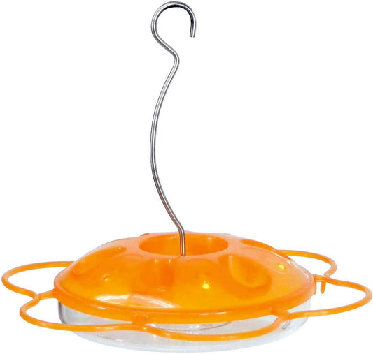 More Birds Oriole Feeder, Six Feeding Ports, Orange Feeder Saucer, 14-Ounce Capacity