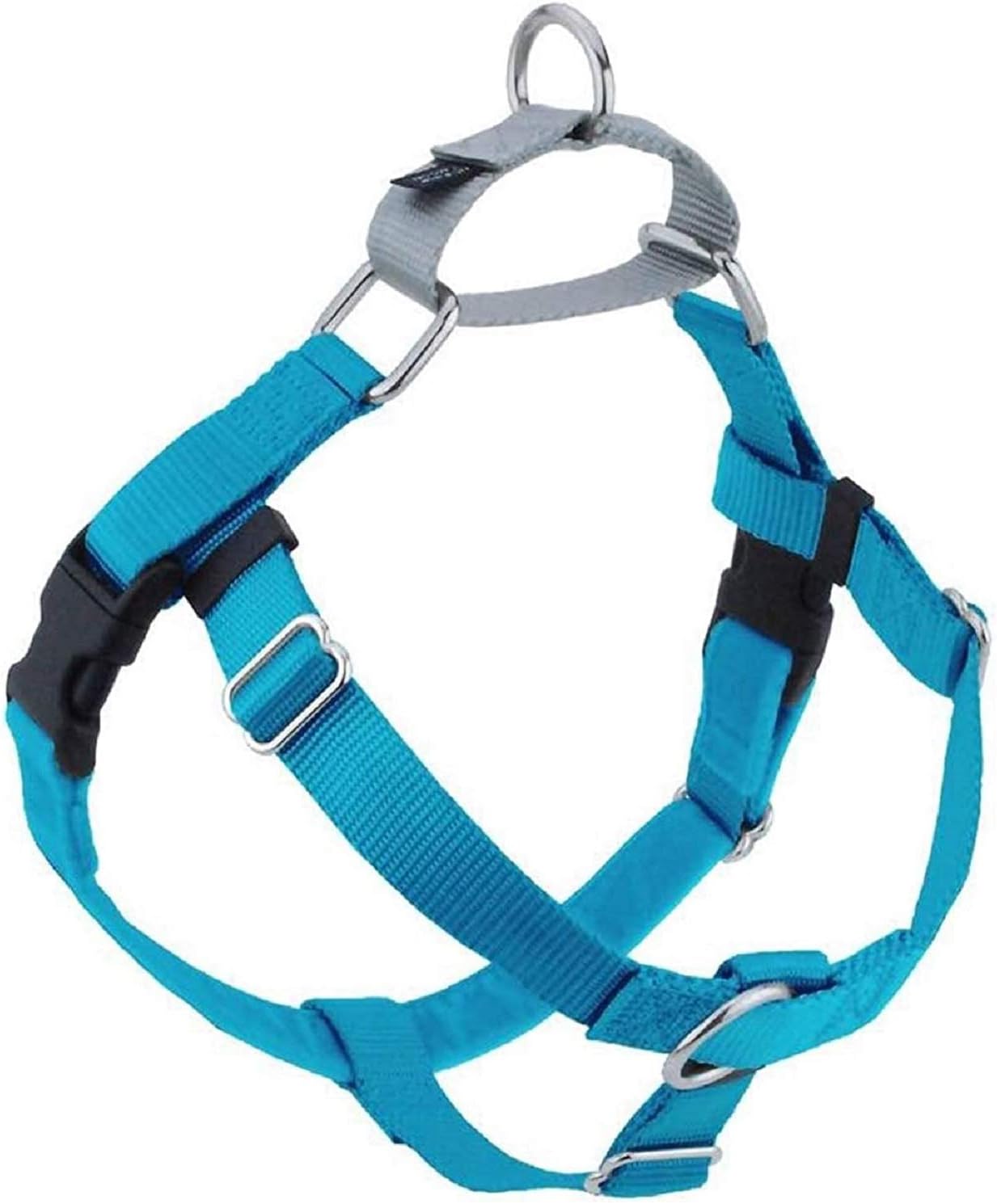 2 Hounds Design Freedom No Pull Dog Harness Medium Turquoise