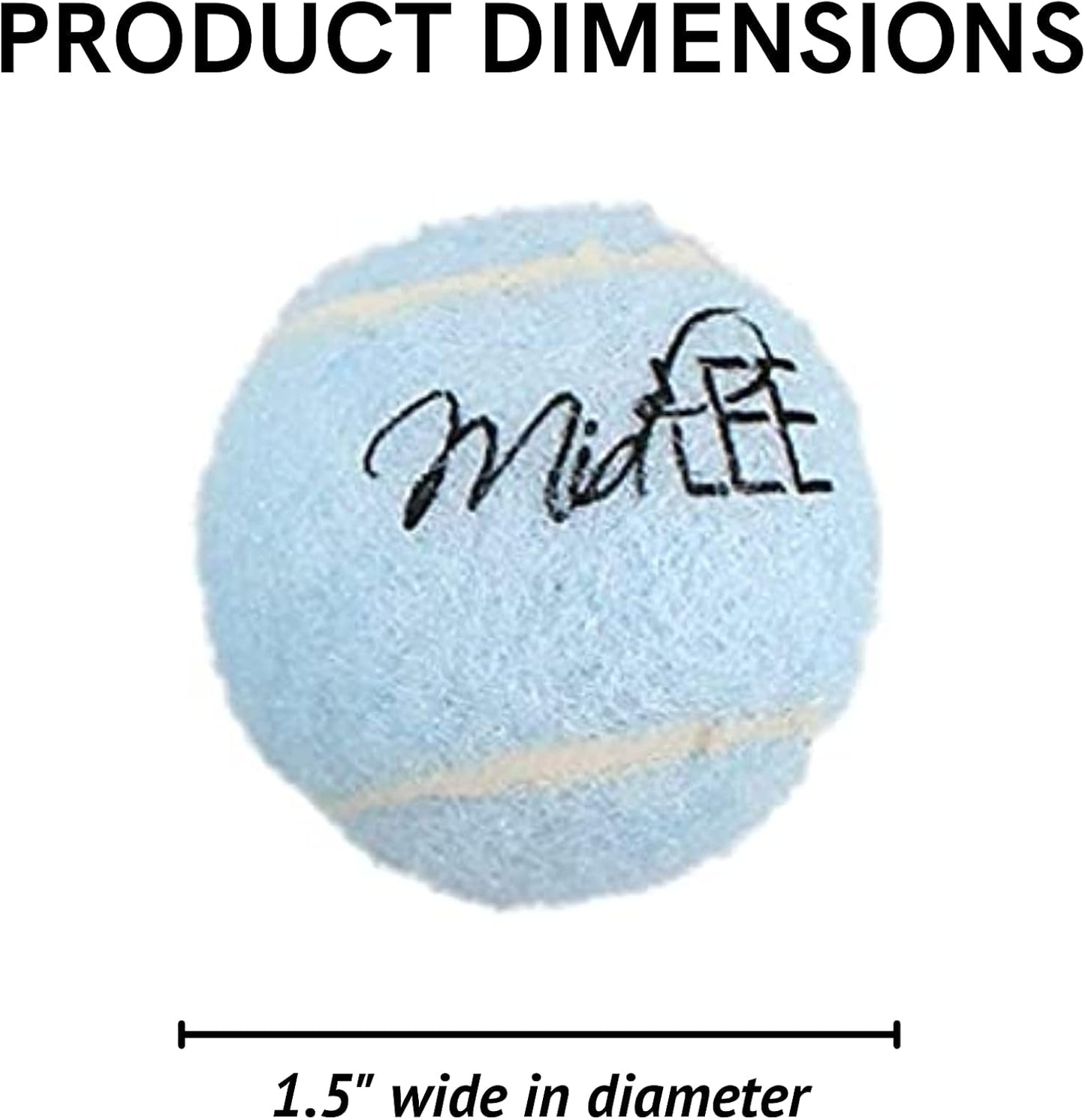 Midlee 1.5"  Mini Squeaky Tennis Ball Set of 12 Blue