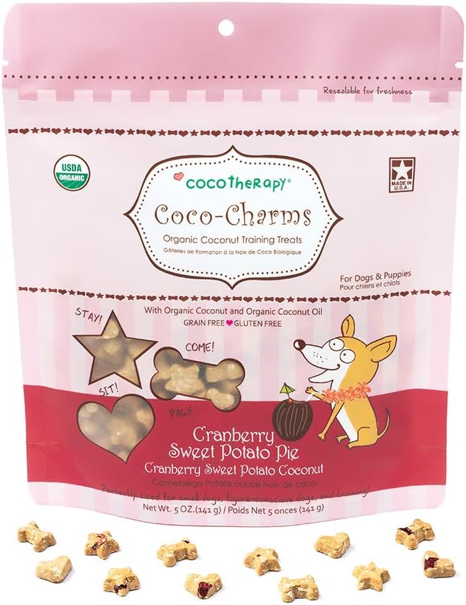 Coco Therapy Cranberry Sweet Potato Coco-Charms Dog Training Treats