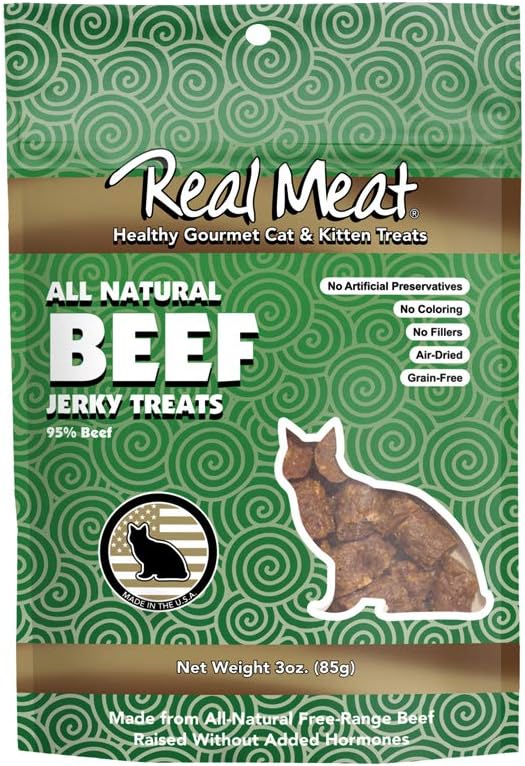 The Real Meat Company All-Natural Beef Jerky Treats, 3 Ounce - DS