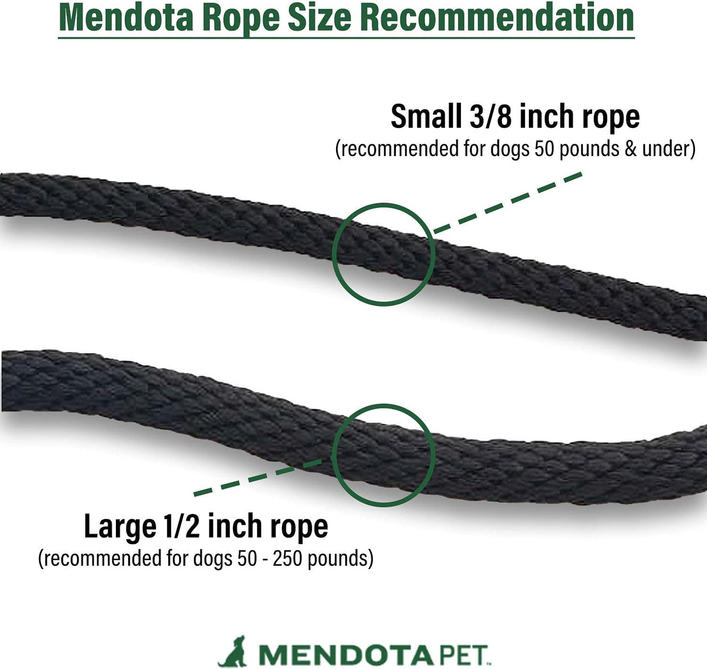Mendota Pet Slip Leash - Dog Lead and Collar Combo - Made in The USA - Starbright, 1/2 in x 6 ft - for Large Breeds
