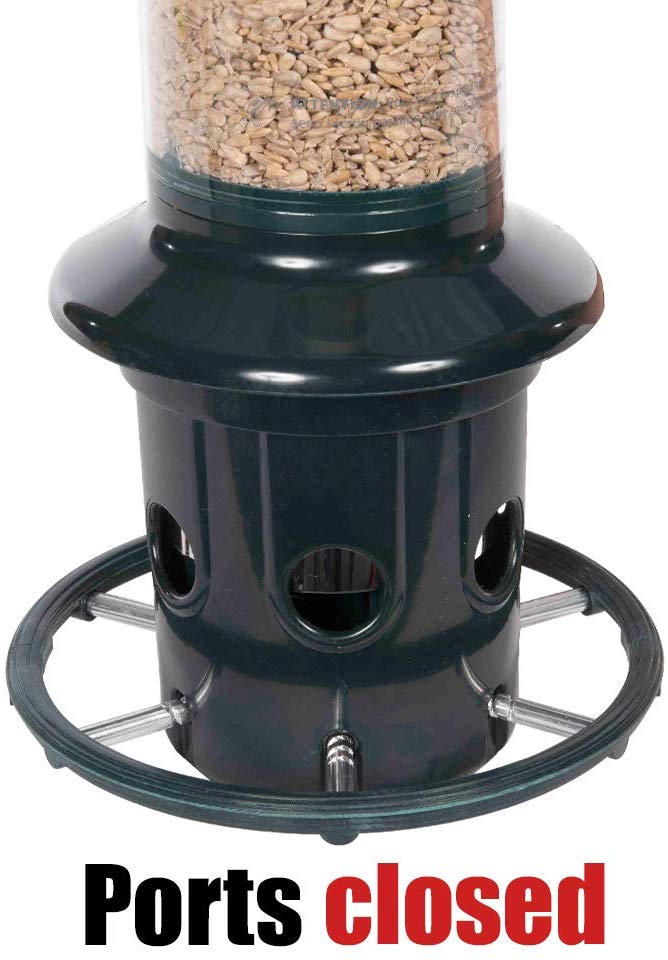 Squirrel Buster Plus Squirrel-proof Bird Feeder w/Cardinal Ring and 6 Feeding Ports, 5.1-pound Seed Capacity