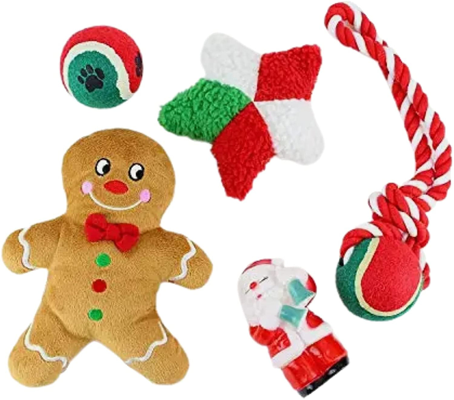 Midlee Toy Filled Christmas Dog Stocking Gift Set (14" long)