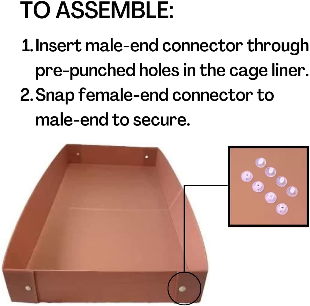 Midlee Guinea Pig Plastic Cage Liner - Pink