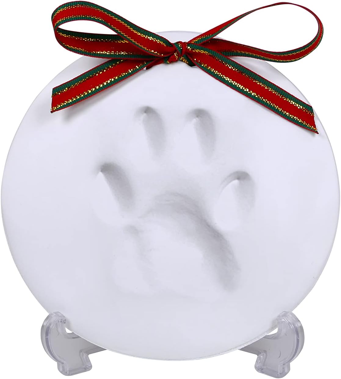 Midlee Christmas Clay Dog Paw Print Ornament Kit with Stand