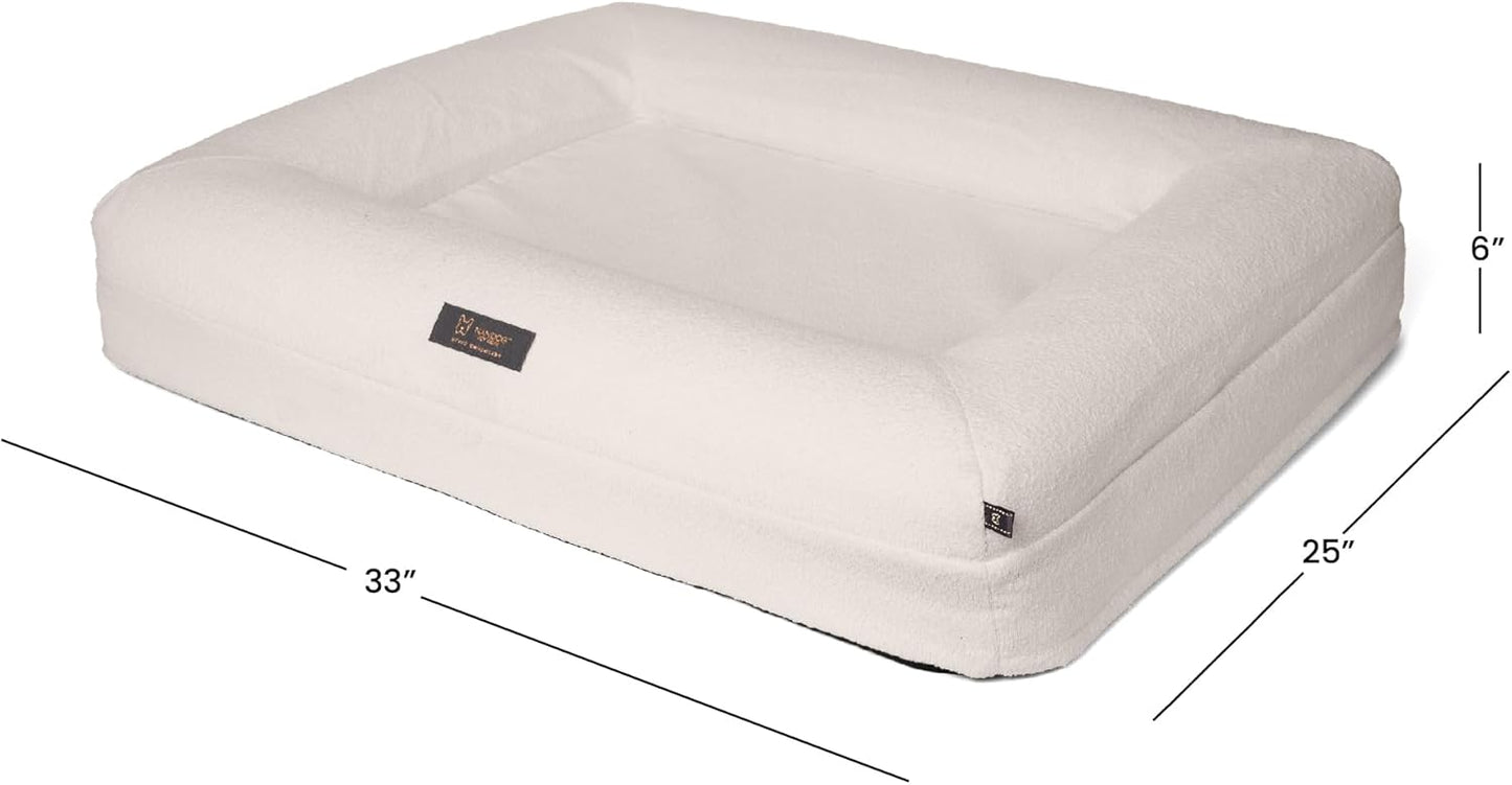 Nandog Pet Gear Memory Foam Orthopedic Ivory Dog Bed - Medium