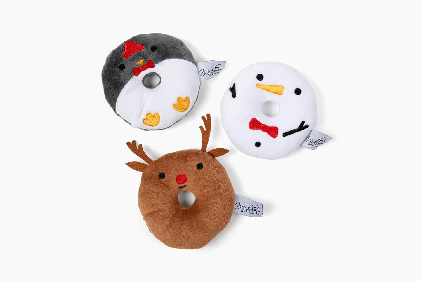 Midlee Christmas Donuts Dog Toys- Pack of 3